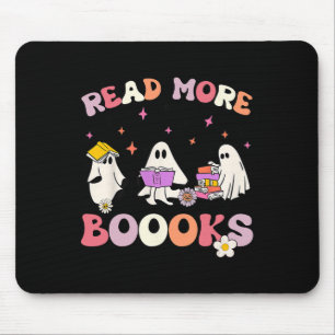 retro Groovy Read More Books Ghost Boo ghoul Fun H Mouse Mat