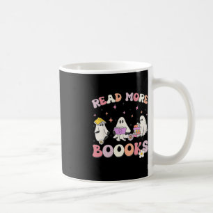 retro Groovy Read More Books Ghost Boo ghoul funny Coffee Mug