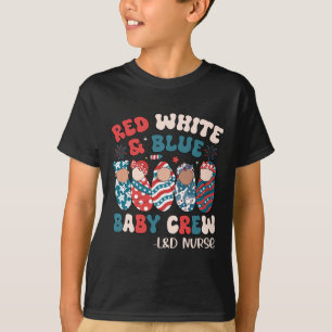 Retro Groovy Red White Blue T-Shirt