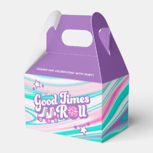 Retro Groovy Roller Disco Party Favour Box