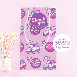 Retro groovy roller disco small gift bag