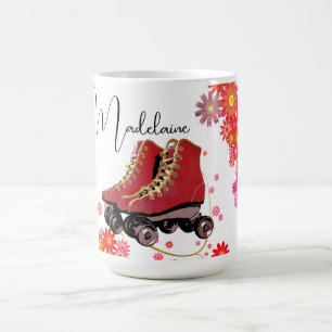 Retro Groovy Roller Skates Colourful   Coffee Mug