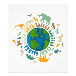 Retro Groovy Save Bees Rescue Animals Recycle Fun Photo Print