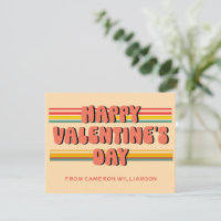 Retro Groovy School Valentine's Day Personalised