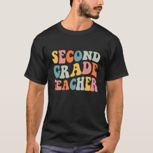 Retro Groovy Second Grade Teacher First Day Of Bac T-Shirt