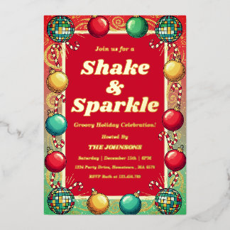Retro Groovy Shake & Sparkle Holiday Party
