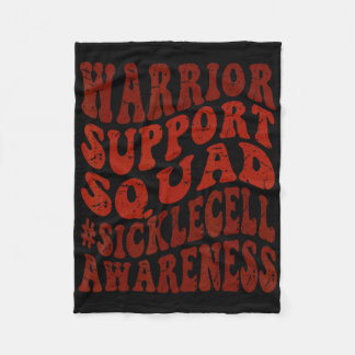 Retro Groovy Sickle Cell Scd Support Squad Sickle  Fleece Blanket