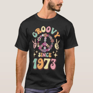Retro Groovy Since 1973 Vintage Birthday 70s 80s P T-Shirt