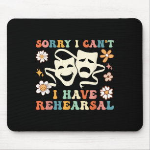 Retro Groovy Sorry I Can't I Have Rehearsal  Mouse Mat