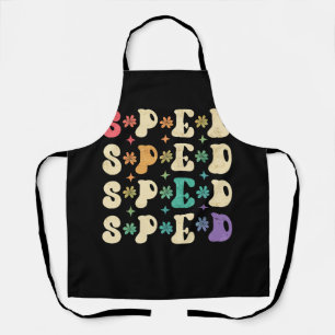 Retro Groovy SPED Teachers Back to School SPED Gro Apron