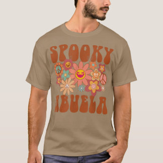 Retro Groovy Spooky Abuela Fall Halloween Thanksgi T-Shirt