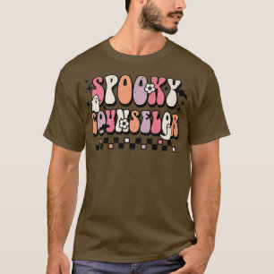 Retro Groovy Spooky Counsellor Halloween Ghost Spo T-Shirt