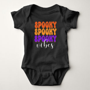 Retro Groovy Spooky Vibes Halloween Baby Bodysuit