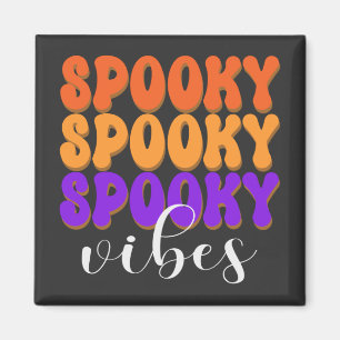 Retro Groovy Spooky Vibes Halloween Magnet