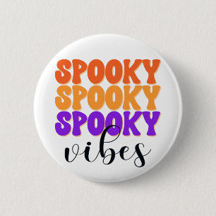 Retro Groovy Spooky Vibes Vintage Halloween 6 Cm Round Badge
