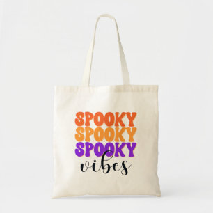 Retro Groovy Spooky Vibes Vintage Halloween Tote Bag