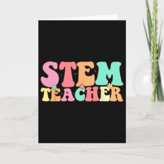 Retro Groovy Stem Teacher Stem Day Specials Squad  Card