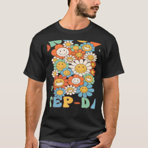 Retro Groovy Step Dad Groovy Birthday Party Matchi T-Shirt