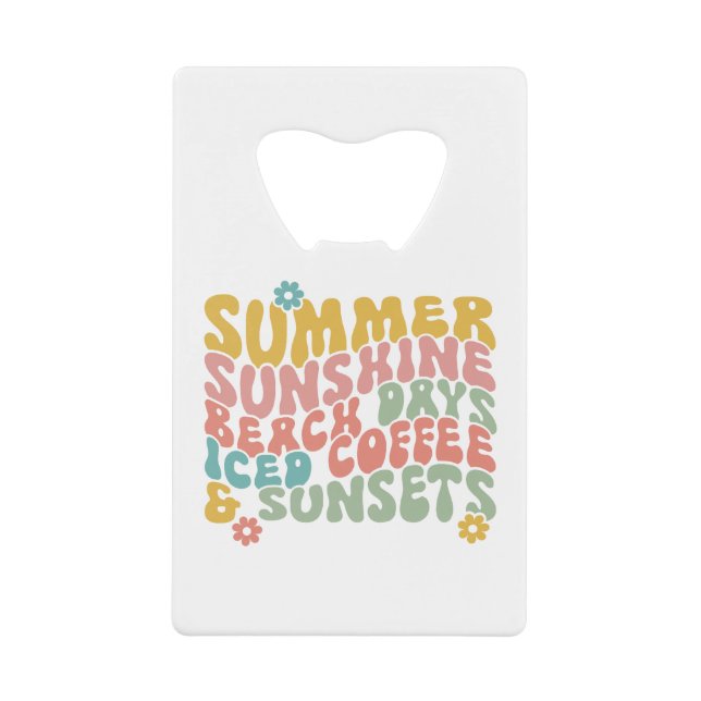 Retro Groovy Summer Pink Monogram Name  (Front)