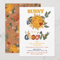 Retro Groovy Sunshine Flower Power Birthday Party