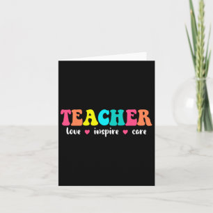 Retro Groovy Teacher Inspirational Back To School Card