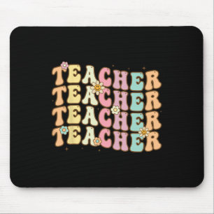 Retro Groovy Teacher Inspirational Colorful Ck To  Mouse Mat