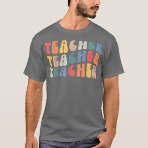 Retro Groovy Teacher Student First Day Of Back To T-Shirt