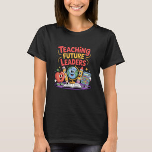 Retro Groovy Teacher Teaching Future Leaders Back T-Shirt
