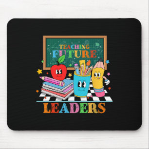 Retro Groovy Teaching Future Leaders Funny Back To Mouse Mat