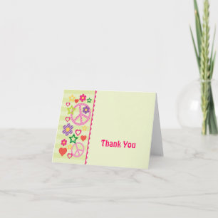 Retro Groovy Thank You Card