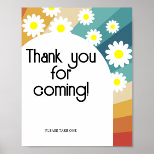 Retro Groovy \ Thank you for coming Poster