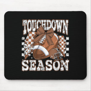 Retro Groovy Touchdown Season Football Game Day Mouse Mat
