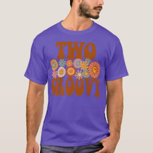Retro Groovy Two 2nd Matching Family 1st Birthday T-Shirt