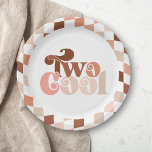 Retro Groovy Two Cool Girls 2nd Birthday Paper Plate<br><div class="desc">Get ready to groove and celebrate because your groovy little girl is turning 2! Accentuate your themed party tableware at your daughters 'Two Cool' birthday bash filled with retro-inspired fun and groovy vibes. Our boho-chic collection sets the scene with playful typography, vibrant colours, and hippie-inspired aesthetic. We'd love to help...</div>