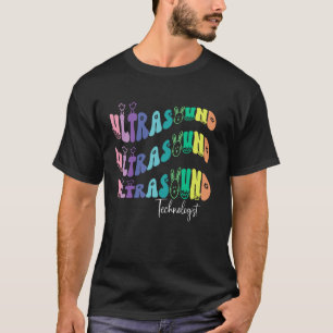 Retro Groovy Ultrasound Technologist Easter Day So T-Shirt