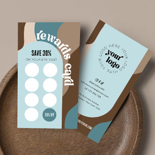 Retro Groovy Unique Beauty Salon Nail Spa Loyalty Card