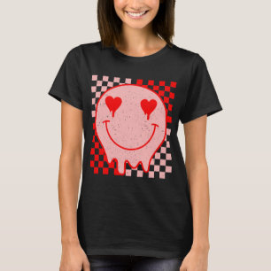 Retro Groovy Valentine's Day Hippie Heart Funny T-Shirt