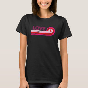 Retro Groovy Valentines Day Self Love Hippie Heart T-Shirt