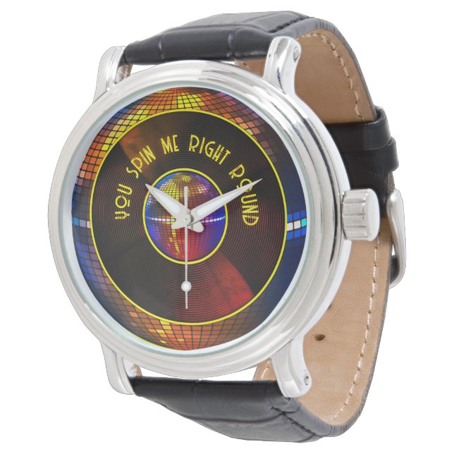 Retro Groovy Vibes - You Spin me Right Round  Watch (Angled)
