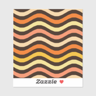 Retro Groovy Waves Seamless Pattern
