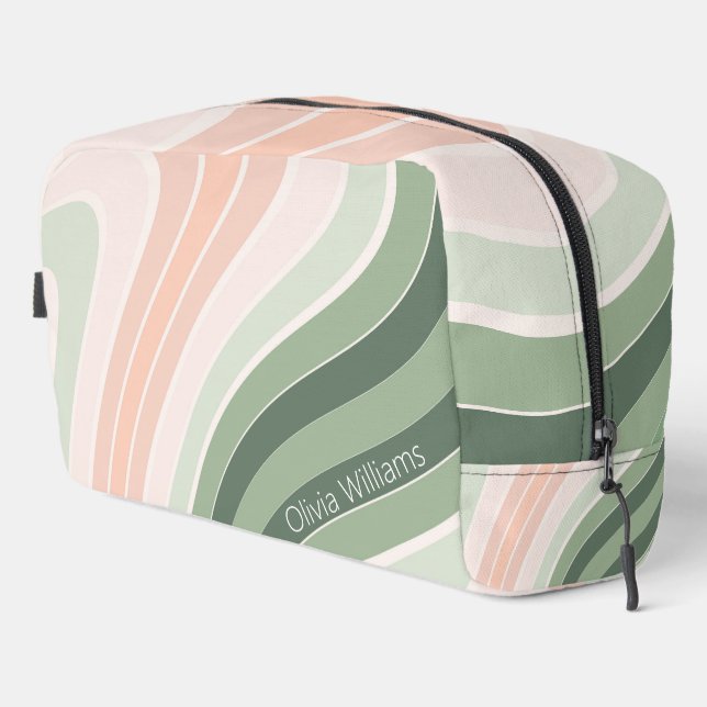 Retro Groovy Wavy Pattern Dopp Kit (Right Corner)