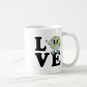 Retro Groovy World Love Earth Day Environmental Coffee Mug