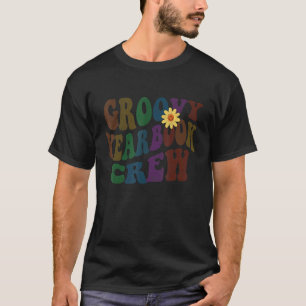 Retro GROOVY YEARBOOK CREW 70s Retro Publication E T-Shirt