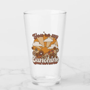 Retro Groovy   You're my Sunshine Glass