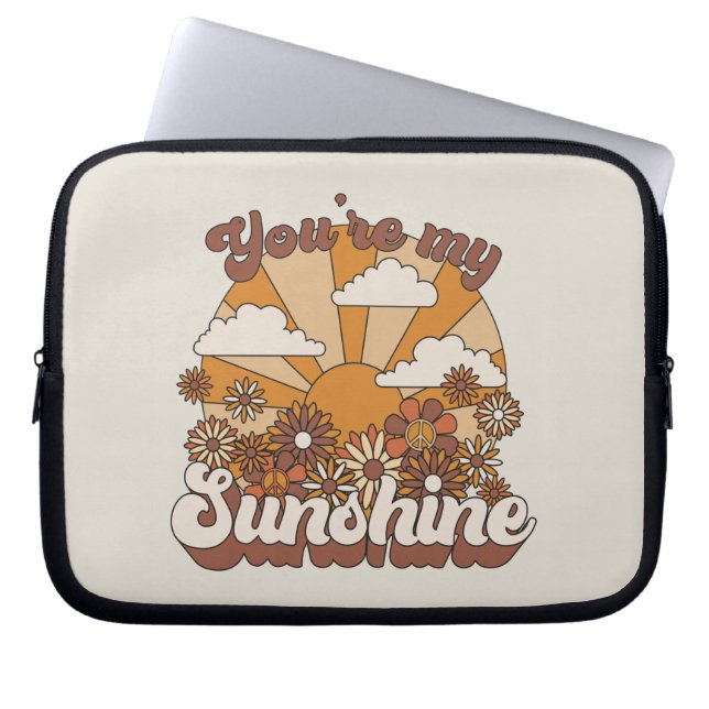 Retro Groovy | You're my Sunshine Laptop Sleeve (Front)