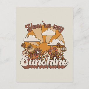 Retro Groovy   You're my Sunshine Postcard