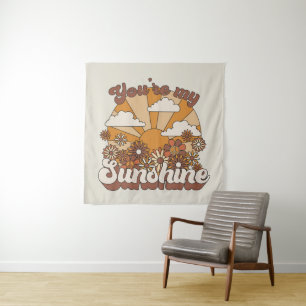 Retro Groovy You're my Sunshine Tapestry