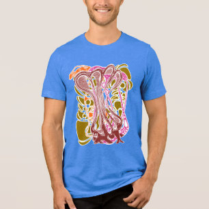Retro GroovyAbstract Hypnotic Trance Amorphous Tri-Blend Shirt