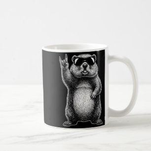 Retro Groundhog Rock Music Woodchuck Ground Hog Me Coffee Mug