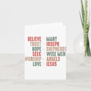 Retro Grow In Grace Mushroom Flower Christian Bibl Card
